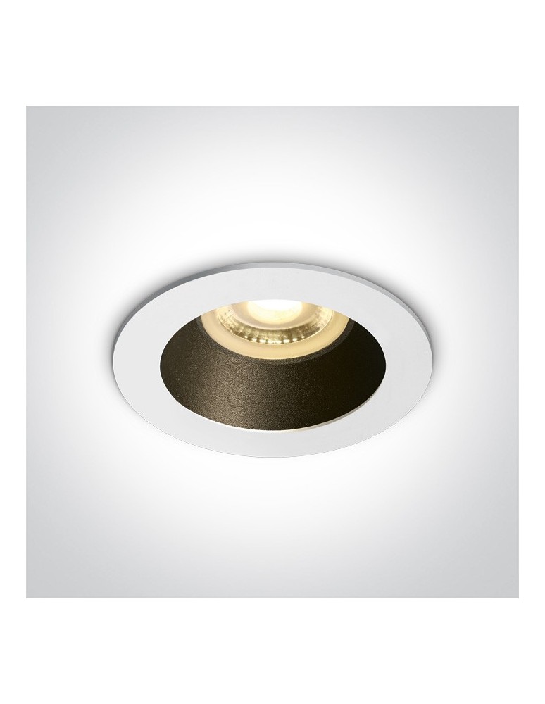 Flush-mounted lamps - pendants - One Light recessed lamp white black Kanawi 10105M/W/B - product kolory-swiatla.pl 1