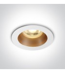 Flush-mounted lamps - pendants - One Light recessed white brass lamp Kanawi 10105M/W/BS - product 1