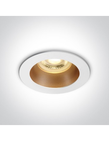 One Light recessed white brass lamp Kanawi 10105M/W/BS
