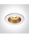 One Light recessed white brass lamp Kanawi 10105M/W/BS