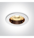 Flush-mounted lamps - pendants - One Light recessed lamp white copper Kanawi 10105M/W/CU - product 1