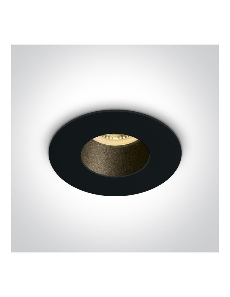 Flush-mounted lamps - pendants - One Light recessed lamp black Joanis 10105MD/B/B - product kolory-swiatla.pl 1