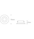 Flush-mounted lamps - pendants - One Light recessed lamp black Joanis 10105MD/B/B - product 2