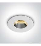Flush-mounted lamps - pendants - One Light Joanis white chrome ceiling lamp 10105MD/W/C - product 1