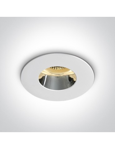 One Light Joanis white chrome ceiling lamp 10105MD/W/C