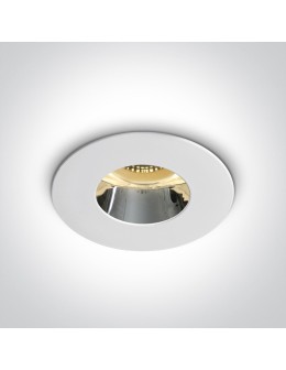 One Light Lampa sufitowa biała chrom Joanis 10105MD/W/C