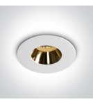 Flush-mounted lamps - pendants - One Light white gold ceiling lamp Joanis 10105MD/W/GL - product 1
