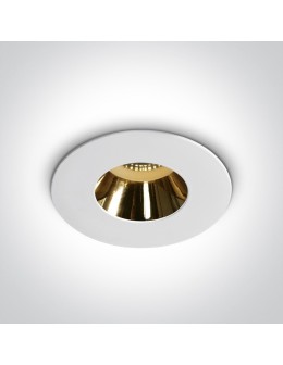 One Light white gold ceiling lamp Joanis 10105MD/W/GL