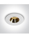 One Light white gold ceiling lamp Joanis 10105MD/W/GL