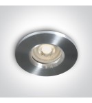 Flush-mounted hermetic lamps - One Light Nikolaos aluminum bathroom lamp 10105R1/AL IP65 - product 1