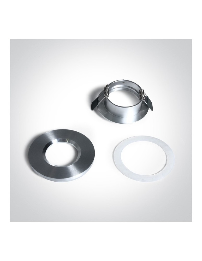 Flush-mounted hermetic lamps - One Light Nikolaos aluminum bathroom lamp 10105R1/AL IP65 - product kolory-swiatla.pl 2