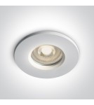 Flush-mounted hermetic lamps - One Light bathroom lamp white Nikolaos 10105R1/W IP65 - product 1