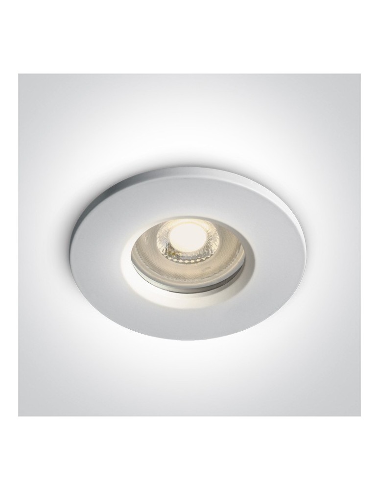 Flush-mounted hermetic lamps - One Light bathroom lamp white Nikolaos 10105R1/W IP65 - product kolory-swiatla.pl 1
