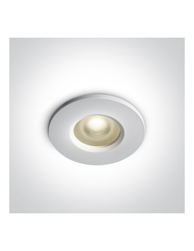 Flush-mounted hermetic lamps - One Light recessed bathroom white luminaire Filousa 10105R1P/W IP65 - product kolory-swiatla.pl 1