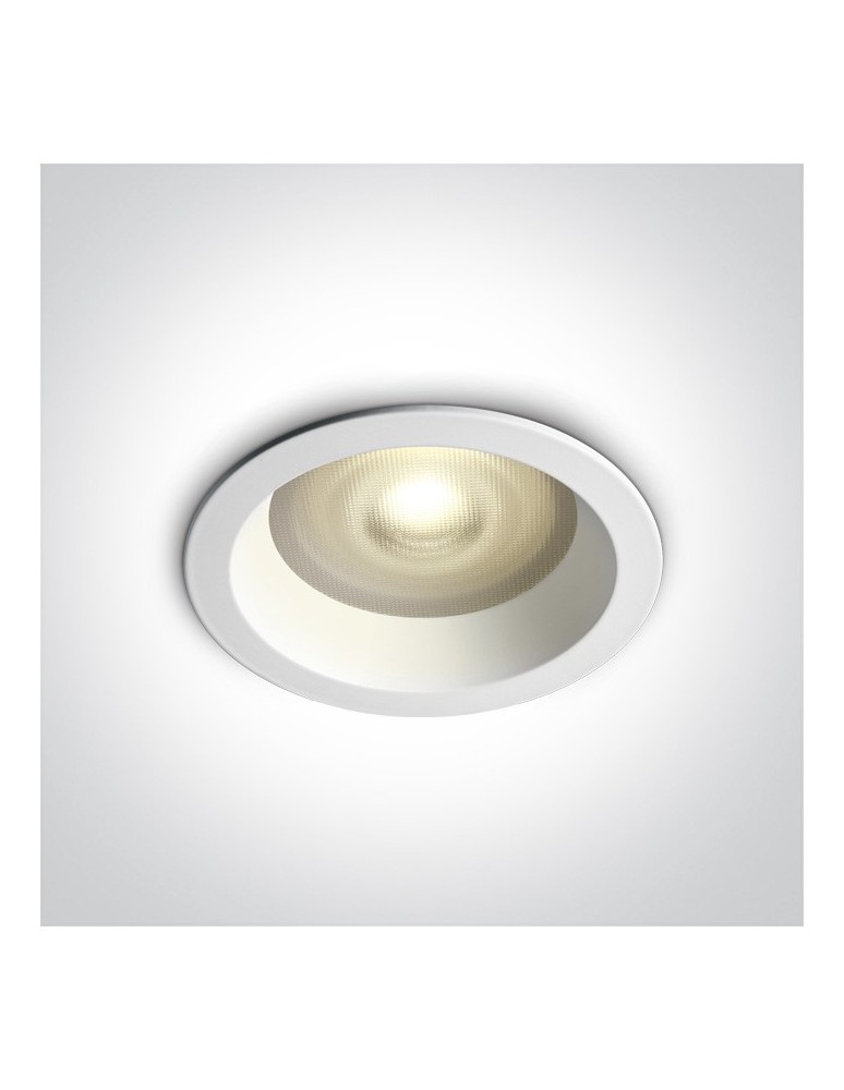 Flush-mounted hermetic lamps - One Light recessed bathroom prism luminaire Kedares 10105R2P/W IP65 - product kolory-swiatla.pl 1