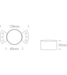 Frameless flush-mounted lamps - trimless - One Light recessed drain Manolas 10105RM - product 3