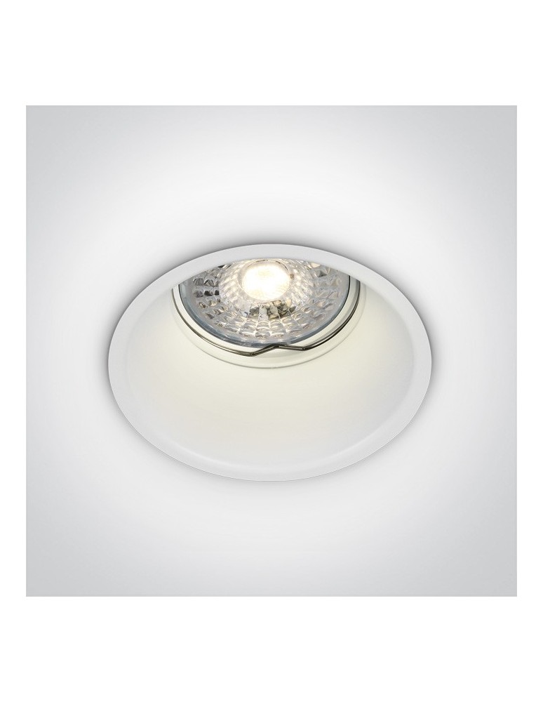 Flush-mounted lamps - pendants - One Light Recessed white lamp Chulu 10105TG/W - product kolory-swiatla.pl 1