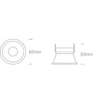 Flush-mounted lamps - pendants - One Light Recessed white lamp Chulu 10105TG/W - product 3