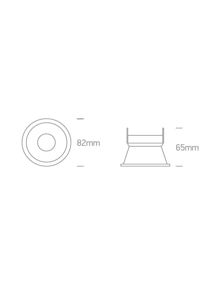 Flush-mounted lamps - pendants - One Light Recessed white lamp Chulu 10105TG/W - product kolory-swiatla.pl 3
