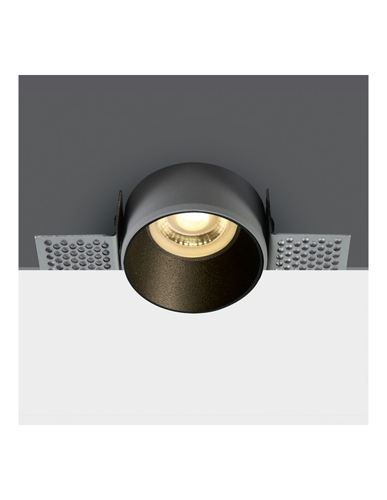 Frameless flush-mounted lamps - trimless - One Light black Potamos recessed lamp 10105TR/B - product kolory-swiatla.pl 1