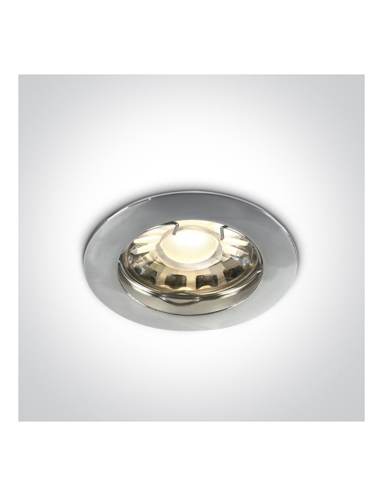 Flush-mounted lamps - pendants - One Light Wretsia chrome ceiling halogen 10105XS/C - product kolory-swiatla.pl 1