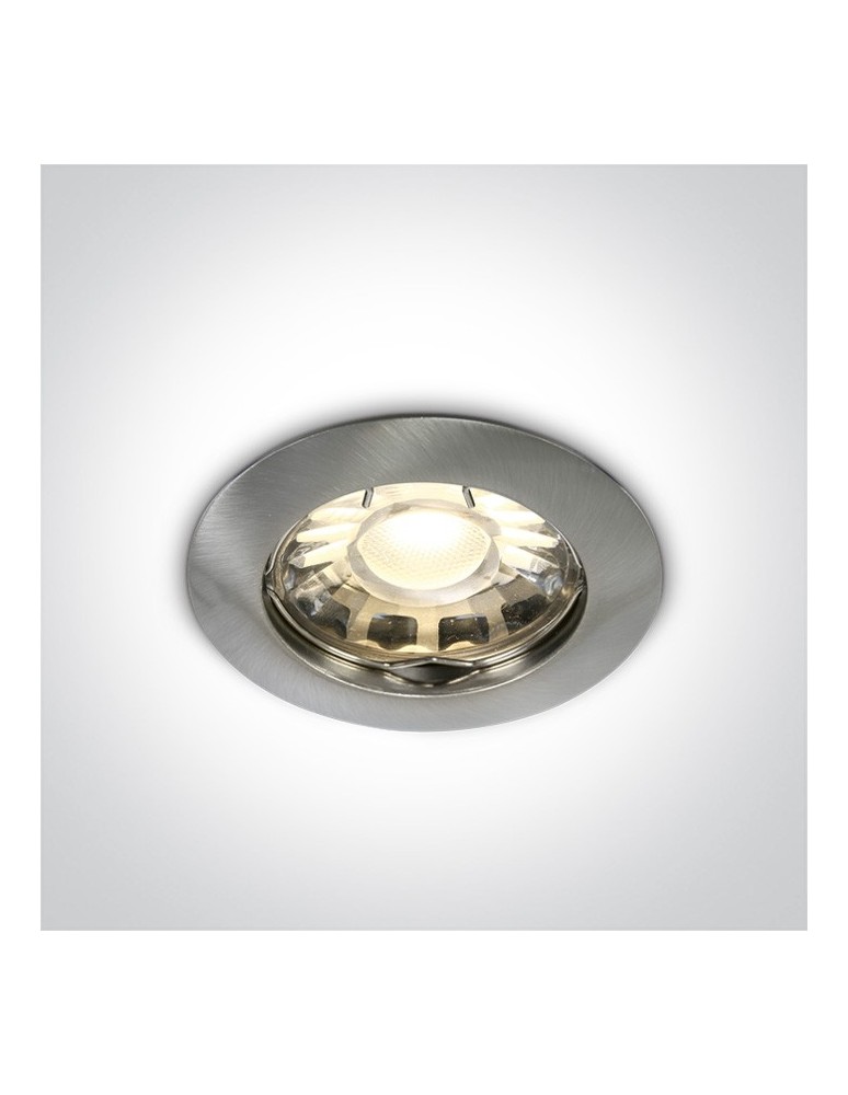 Flush-mounted lamps - pendants - One Light ceiling halogen matte chrome Wretsia 10105XS/MC - product kolory-swiatla.pl 1