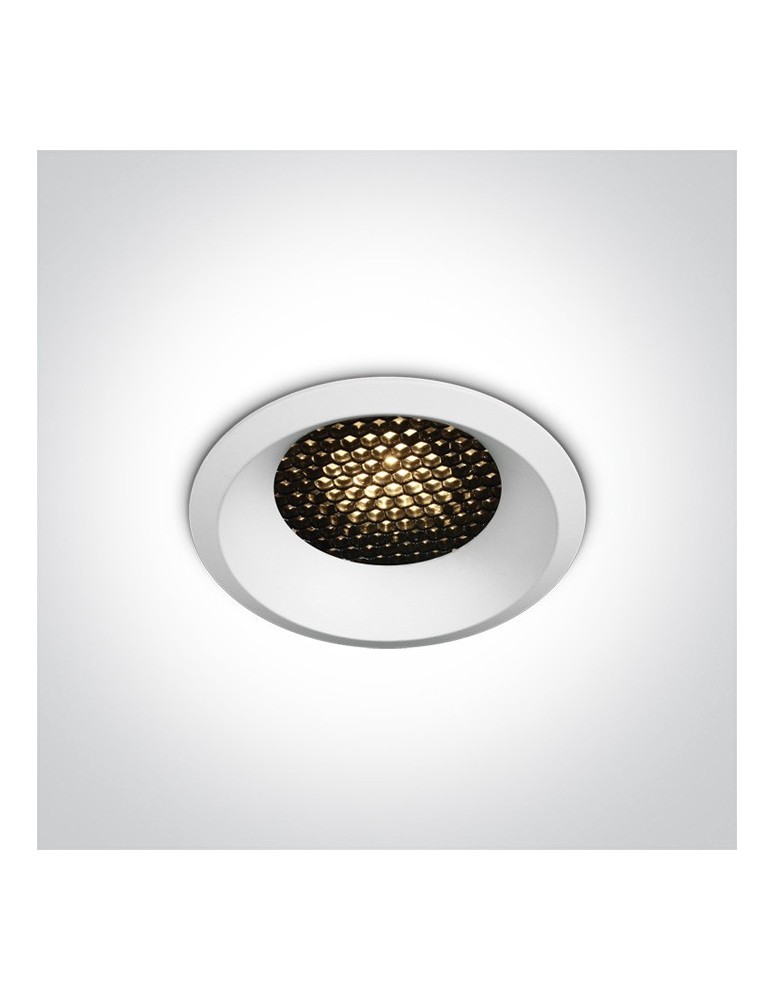 Flush-mounted lamps - pendants - One Light LED luminaire white honeycomb Ramos 10106DH/W/W - product kolory-swiatla.pl 1