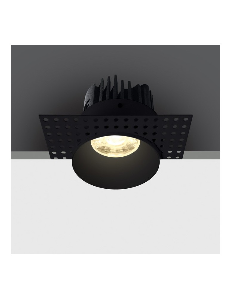 Frameless flush-mounted lamps - trimless - One Light Bathroom Inlet Black Manna 10107BT/B/W IP54 - product kolory-swiatla.pl 1