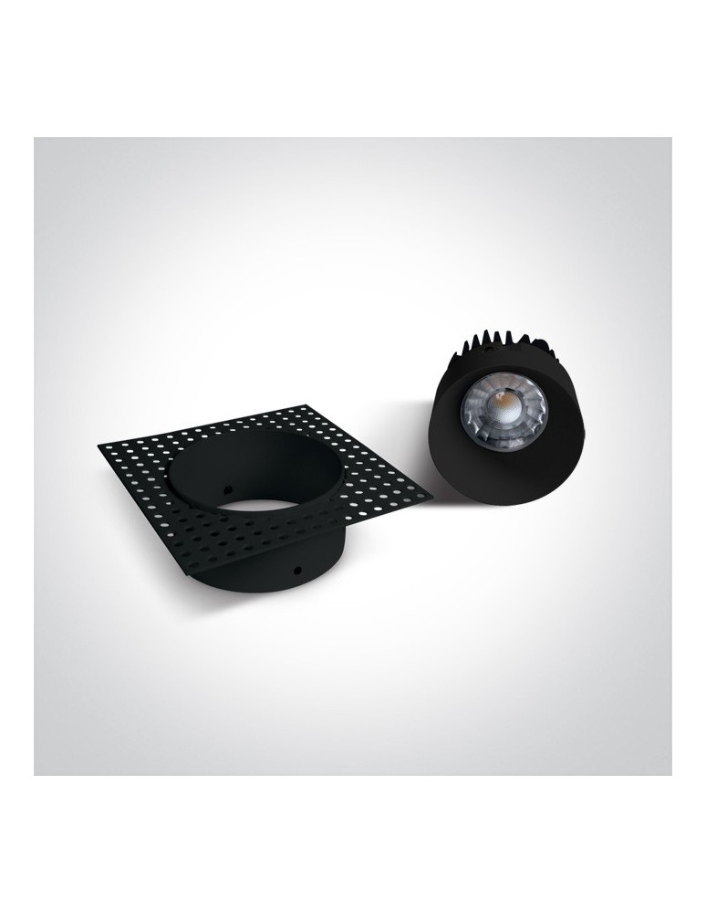 Frameless flush-mounted lamps - trimless - One Light Bathroom Inlet Black Manna 10107BT/B/W IP54 - product kolory-swiatla.pl 2