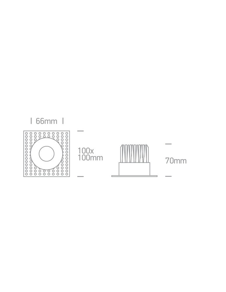 Frameless flush-mounted lamps - trimless - One Light bathroom drain white Manna 10107BT/W/W IP54 - product kolory-swiatla.pl 4