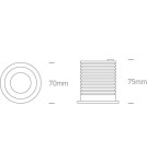 Flush-mounted hermetic lamps - One Light LED bathroom ceiling drain Katikas 10107H/W IP68 - product 3