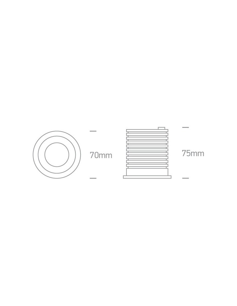 Flush-mounted hermetic lamps - One Light LED bathroom ceiling drain Katikas 10107H/W IP68 - product kolory-swiatla.pl 3