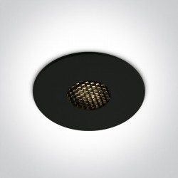 One Light Wpust do łazienki czarny plaster miodu Teletra 10107HC/B/W IP54