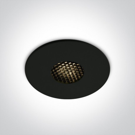 One Light Wpust do łazienki czarny plaster miodu Teletra 10107HC/B/W IP54