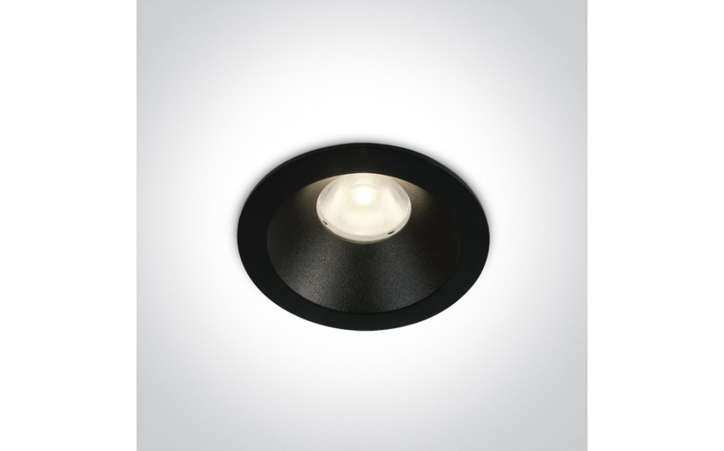 One Light Wpust LED sufitowy czarny 8W Armu 10108D/B/W
