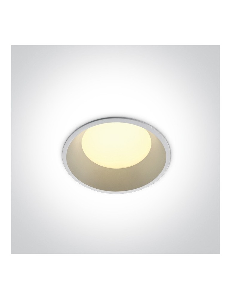 Flush-mounted hermetic lamps - One Light LED bathroom luminaire white high power Stegna 10109FD/W/W IP54 - product kolory-swiatla.pl 1