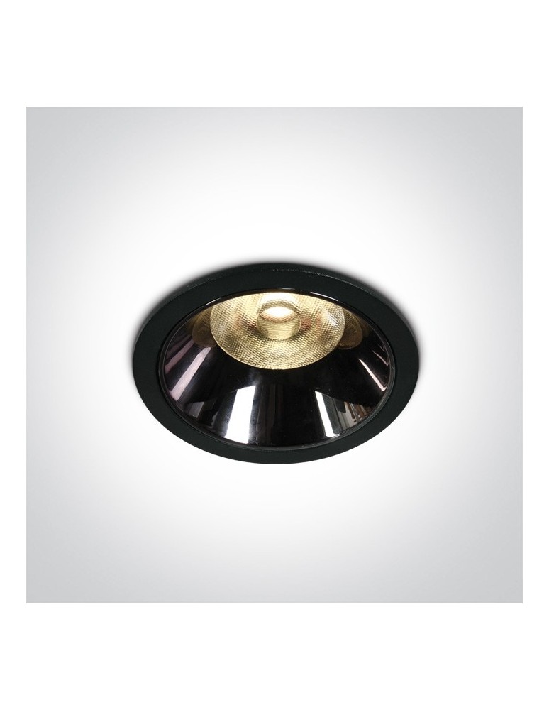 Flush-mounted lamps - pendants - One Light LED recessed black chrome Valtos 10112DC/B/W - product kolory-swiatla.pl 1