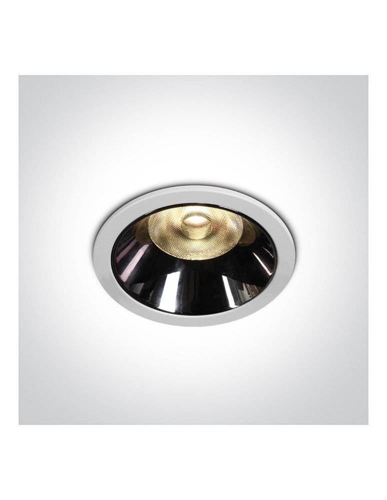 Flush-mounted lamps - pendants - One Light LED recessed white black chrome Valtos 10112DC/W/W - product kolory-swiatla.pl 1