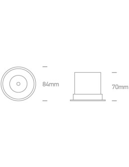 One Light Wpust LED biały czarny chrom Valtos 10112DC/W/W - produkt 2