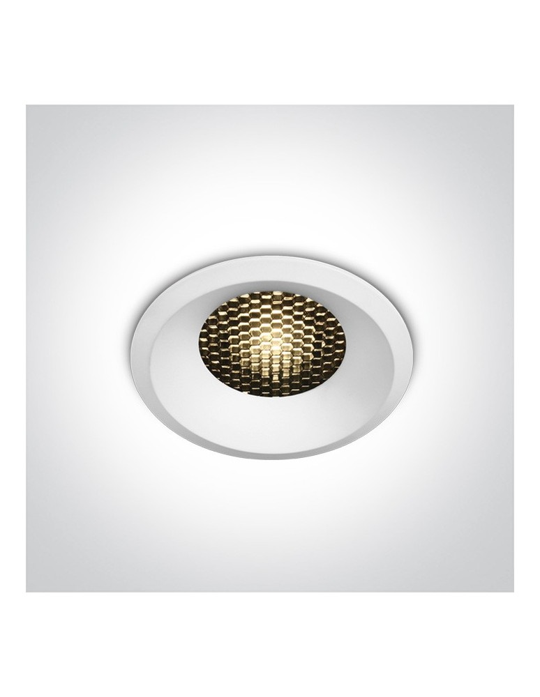 Flush-mounted lamps - pendants - One Light LED recessed white honeycomb Kidasi 10112DH/W/W - product kolory-swiatla.pl 1