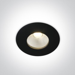 One Light Wpust LED do łazienki czarny Alasa 10112P/B/W IP64