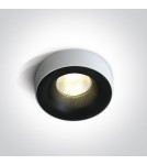 Flush-mounted lamps - pendants - One Light LED recessed black interchangeable fixture Sidiro 10112R/B/W - product 1