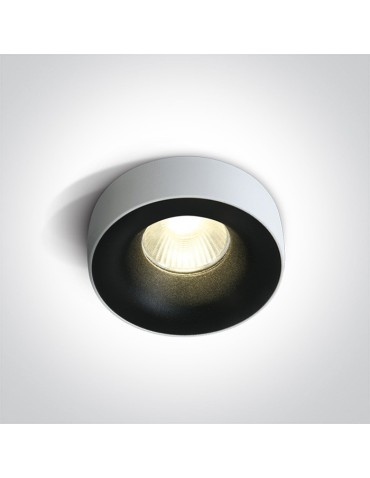 One Light LED recessed black interchangeable fixture Sidiro 10112R/B/W