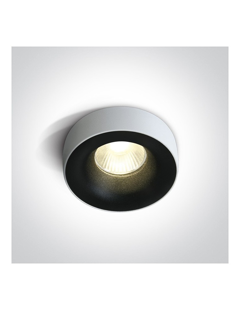 Flush-mounted lamps - pendants - One Light LED recessed black interchangeable fixture Sidiro 10112R/B/W - product kolory-swiatla.pl 1