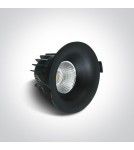 Flush-mounted lamps - pendants - One Light LED recessed black interchangeable fixture Sidiro 10112R/B/W - product 2