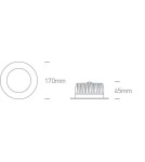 Flush-mounted hermetic lamps - One Light LED bathroom white lamp 18W Pomos 3 10118B/W/W IP54 - product 5