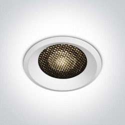 One Light Lampa LED biała plaster miodu 18W Alambra 10118DH/W/W