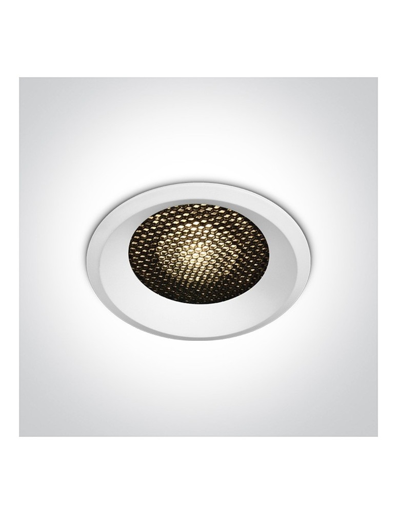Flush-mounted lamps - pendants - One Light LED lamp white honeycomb 18W Alambra 10118DH/W/W - product kolory-swiatla.pl 1
