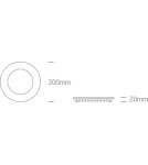 Flush-mounted lamps - pendants - One Light LED grey office/store recessed 30W Menoja 10120F/G/D - product 3