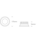 Flush-mounted hermetic lamps - One Light LED bathroom drain white Stegna 2 20W 10120FD/W/C IP54 - product 3